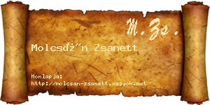 Molcsán Zsanett névjegykártya