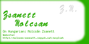 zsanett molcsan business card